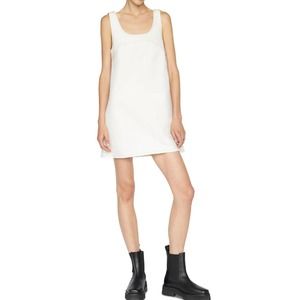 Frame Micro Flame Denim White Mini Dress